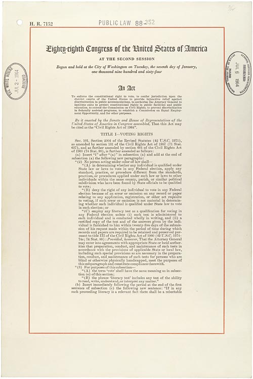 Civil Rights Act Signed